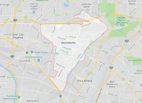 Montebello, CA Map